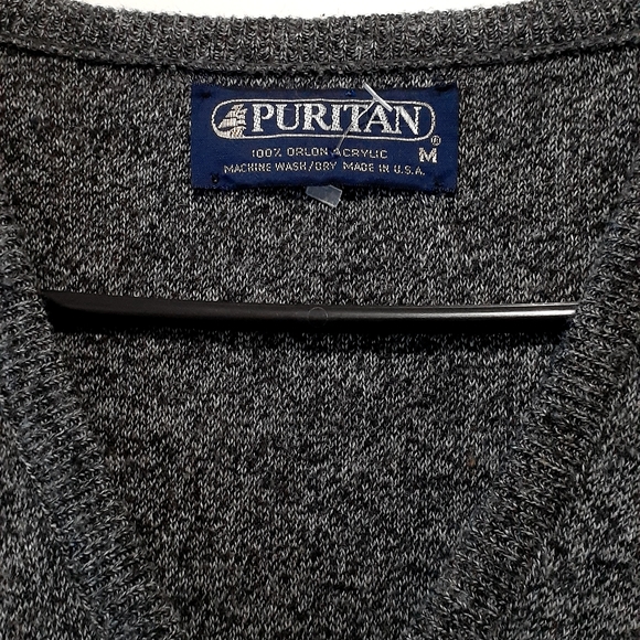 Puritan Mens V-Neck Sweater - Picture 4 of 4